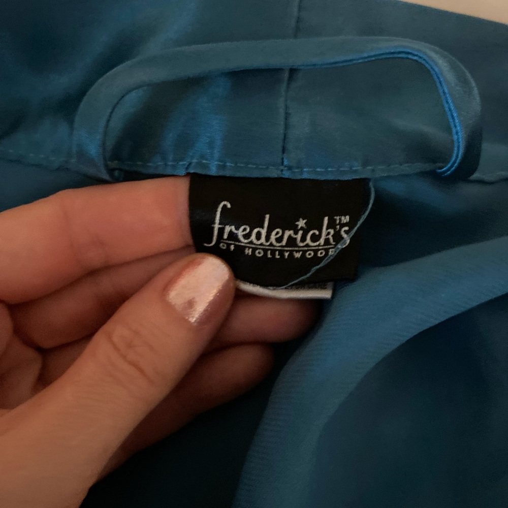 Faux silk robe